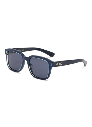 Main View - Click To Enlarge - GUCCI - Recycled Acetate Square Sunglasses