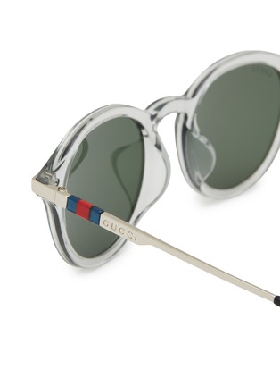Detail View - Click To Enlarge - GUCCI - Recycled Acetate Round Sunglasses