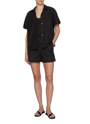 Figure View - Click To Enlarge - THEORY - Cuffed Short Sleeve Shirt