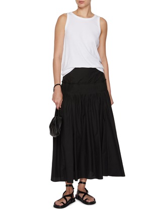 Figure View - Click To Enlarge - THEORY - Accordion Pleated Maxi Skirt
