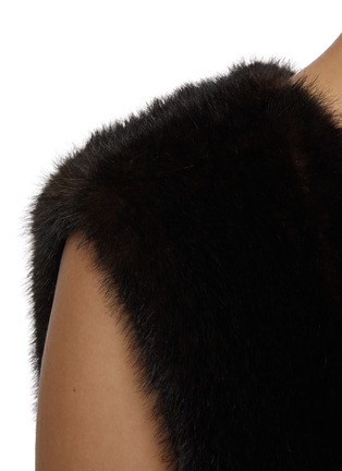  - MM6 MAISON MARGIELA - Faux Fur V-Neck Top