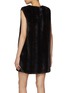 Back View - Click To Enlarge - MM6 MAISON MARGIELA - Faux Fur V-Neck Top