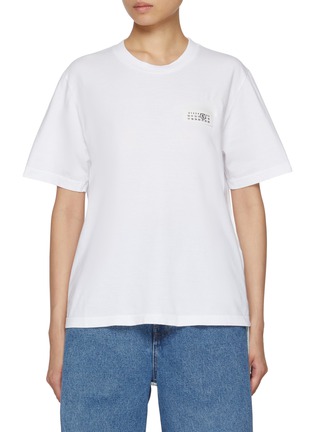 Main View - Click To Enlarge - MM6 MAISON MARGIELA - Logo Tape Cotton T-Shirt