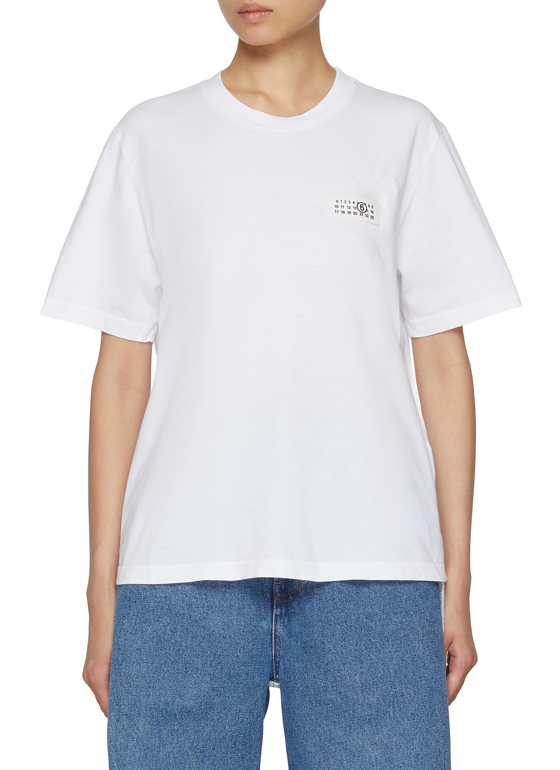 MM6 MAISON MARGIELA | Logo Tape Cotton T-Shirt | Women