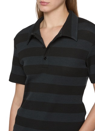  - MM6 MAISON MARGIELA - Stripe Knit Polo Top