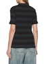 Back View - Click To Enlarge - MM6 MAISON MARGIELA - Stripe Knit Polo Top