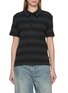 Main View - Click To Enlarge - MM6 MAISON MARGIELA - Stripe Knit Polo Top