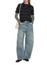 Figure View - Click To Enlarge - MM6 MAISON MARGIELA - Stripe Knit Polo Top
