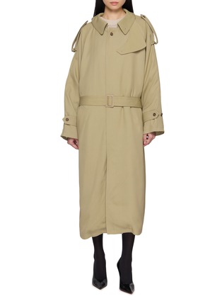 Main View - Click To Enlarge - MM6 MAISON MARGIELA - Expansion Back Panel Trench Coat