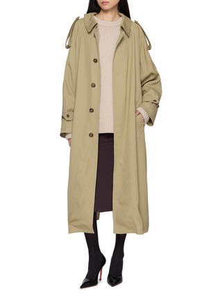Figure View - Click To Enlarge - MM6 MAISON MARGIELA - Expansion Back Panel Trench Coat