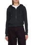 Main View - Click To Enlarge - MM6 MAISON MARGIELA - Expansion Zip Up Cotton Hoodie
