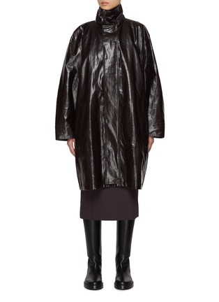 Main View - Click To Enlarge - MM6 MAISON MARGIELA - Waxed Linen Parka Coat