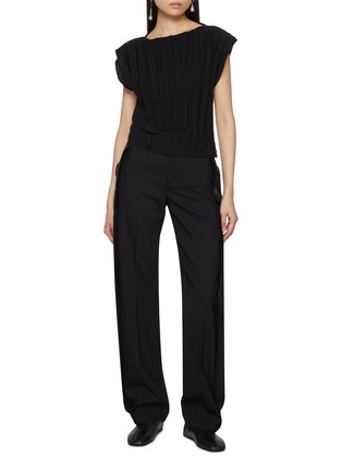 Figure View - Click To Enlarge - MM6 MAISON MARGIELA - Side Pleated Panel Tailored Pants