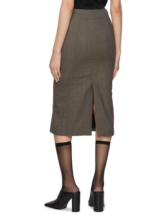 Back View - Click To Enlarge - MM6 MAISON MARGIELA - Tweed Midi Skirt