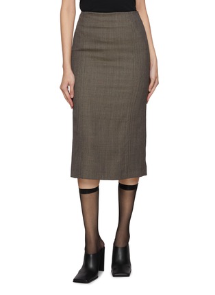 Main View - Click To Enlarge - MM6 MAISON MARGIELA - Tweed Midi Skirt