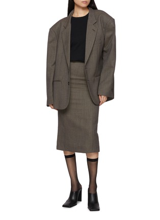 Figure View - Click To Enlarge - MM6 MAISON MARGIELA - Tweed Midi Skirt
