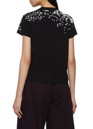 Back View - Click To Enlarge - MM6 MAISON MARGIELA - Printed Dot Cotton T-Shirt
