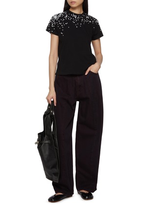 Figure View - Click To Enlarge - MM6 MAISON MARGIELA - Printed Dot Cotton T-Shirt