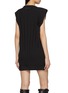Back View - Click To Enlarge - MM6 MAISON MARGIELA - Sleeveless Pleated Belted Mini Dress