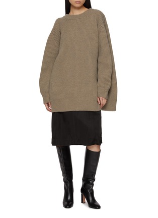 Figure View - Click To Enlarge - MM6 MAISON MARGIELA - Back Expansion Knit Sweater