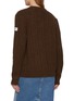 Back View - Click To Enlarge - MM6 MAISON MARGIELA - V-Neck Cable Knit Sweater