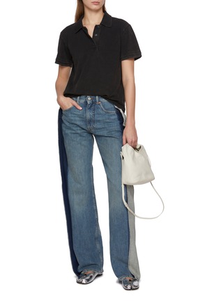 Figure View - Click To Enlarge - MM6 MAISON MARGIELA - Side Pleat Medium Wash Jeans