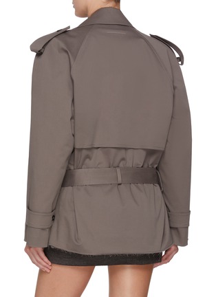 Back View - Click To Enlarge - MM6 MAISON MARGIELA - Oversized Double Breasted Trench Coat