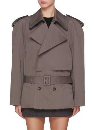 Main View - Click To Enlarge - MM6 MAISON MARGIELA - Oversized Double Breasted Trench Coat