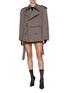 Figure View - Click To Enlarge - MM6 MAISON MARGIELA - Oversized Double Breasted Trench Coat