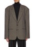 Main View - Click To Enlarge - MM6 MAISON MARGIELA - Expansion Single Breasted Wool Tweed Blazer