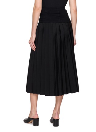 Back View - Click To Enlarge - MM6 MAISON MARGIELA - Mesh Layered Pleated Skirt