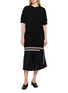 Figure View - Click To Enlarge - MM6 MAISON MARGIELA - Mesh Layered Pleated Skirt