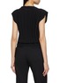 Back View - Click To Enlarge - MM6 MAISON MARGIELA - Sleeveless Pleated Waistband Hem Top