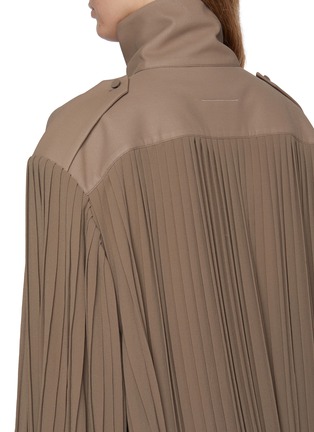  - MM6 MAISON MARGIELA - Long Sleeve High Neck Pleated Mini Dress