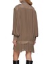 Back View - Click To Enlarge - MM6 MAISON MARGIELA - Long Sleeve High Neck Pleated Mini Dress