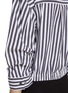  - THEORY - Cropped Striped Cotton Blend Shirt