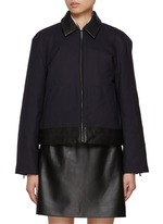 Theory SOFT LEATHER ZIP UP JKT ブラック　P Black Leather Morvek Zip Jacket | Theory