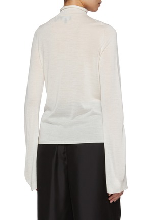 Back View - Click To Enlarge - THEORY - Slit Sleeve Turtleneck Knit Top