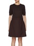 Main View - Click To Enlarge - THEORY - Deep Pleated Wool Shift Dress
