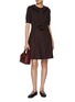 Figure View - Click To Enlarge - THEORY - Deep Pleated Wool Shift Dress