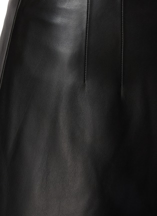  - THEORY - High Waist Darted Leather Mini Skirt