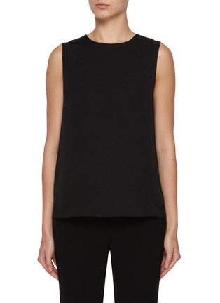 Main View - Click To Enlarge - THEORY - Straight Shell Silk Top