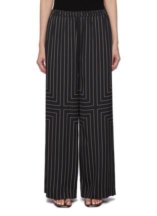 Main View - Click To Enlarge - JOSEPH - Hulin Geometric Print Wide Leg Silk Trousers