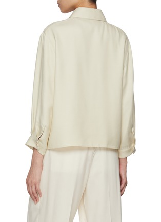Back View - Click To Enlarge - JOSEPH - Satie Viscose Twill Shirt Jacket