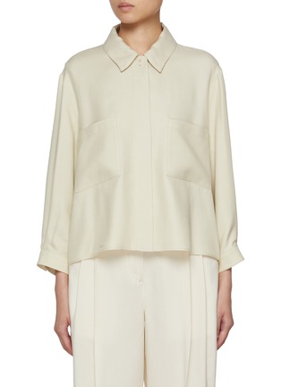 Main View - Click To Enlarge - JOSEPH - Satie Viscose Twill Shirt Jacket