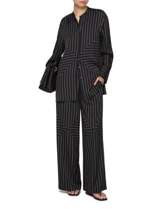 Figure View - Click To Enlarge - JOSEPH - Athena Geometric Print Silk Blend Blouse