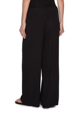 Back View - Click To Enlarge - JOSEPH - Pleated Cotton Wide Leg Trousers