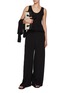 Figure View - Click To Enlarge - JOSEPH - Pleated Cotton Wide Leg Trousers
