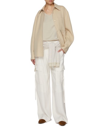 Figure View - Click To Enlarge - JOSEPH - Jelia Double Faced Wool Silk Shirt
