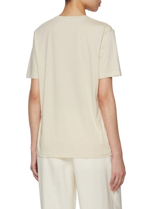 Back View - Click To Enlarge - JOSEPH - Round Neck Cotton Silk Jersey T-Shirt